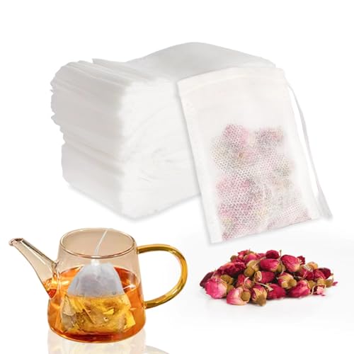 250 Stück Teebeutel für Losen Tee, 7 x 9 cm Teefilter Papier für Losen Tee Gewürzbeutel Teebeutel Zum Selbstbefüllen für Duftender, Gewürze,Vanille, Lavendel, Kaffee
