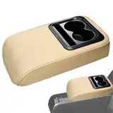 Liakyunf Armruheabdeckung für Auto, Autozentrum Konsoleabdeckung - Leder -Armlehnen -Sitzkastenabdeckung - Multifunktionales Automobil -Innenarm -Rastkissen mit Tassen Veranstalter und Telefonhalter