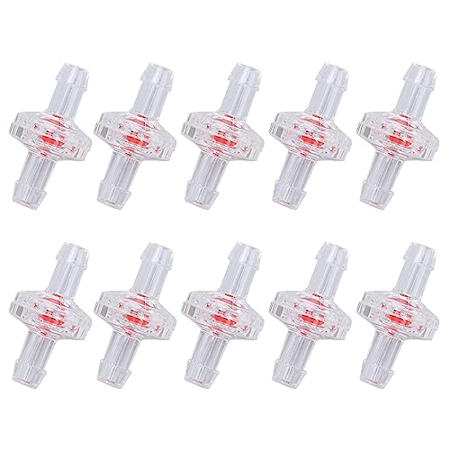 10 Stück Einweg Rückschlagventil PP Kunststoff Wasser Stoppt Plug in Rückschlagventil Schlauch Barb Rückkehr Inline Rückschlagventil für Wasser Kraftstoff Gas Flüssigkeit Luft(5mm)