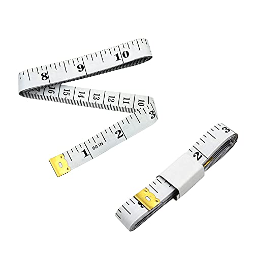 FuninCrea weiches Maßband, 60 Zoll anthropometrische Lineal 150 cm doppelte Skala Schneiderband zum Nähen für Körper aus Gewebe Maßschneidern und Gewichtsverlust medizinischen Körpermaße (2)