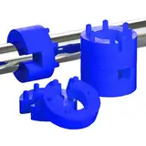 8x XENOHYPE PRO BLAU 25mm Federwegsbegrenzer mit 6-Fach Positionierung Federwegbegrenzer Ø Innen: 25mm / Außen: 50mm