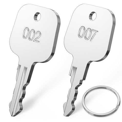 Schlüssel Kompatibel mit TSA007 TSA002, Ancable 2 Stück 007 002 Schlüssel Gepäckschlüssel, Master Key für 007/002 Kompatibel mit TSA Schloss Gepäck Koffer Passwort Schlösser
