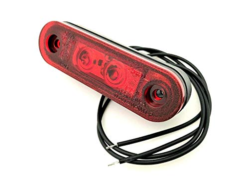 Matel Service Rot LED Umrissleuchte, Begrenzungsleuchte, Positionsleuchte E9 für LKW, PKW Anhänger, Trailer, Wohnwagen usw.