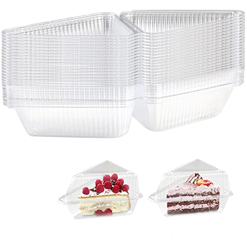 50 Stück Kuchenbox Einzel, Käsekuchenbox, Kuchenscheibenbox, Geeignet für Kuchen, Sandwiches, Torten, Weihnachtskuchen Backen, Geeignet zum Backen zu Hause, Hochzeiten, Partys, Dessertläden