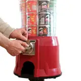 Chips Verkaufsautomat passend und kompatibel für die Pringles* Chips Dosen oder als Warenautomat, robuster einfacher Snackautomat ohne Strom (Rot)