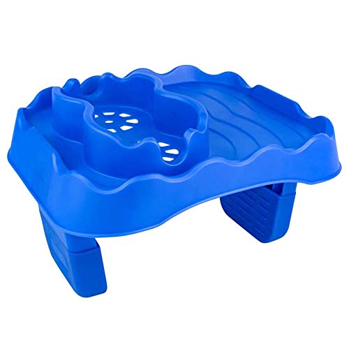 Whirlpool-Tischtablett, verstellbarer Whirlpool-Beistelltisch mit rutschfestem Getränkehalter, passend für aufblasbare Spa/Pool/Badewanne, Whirlpool-Zubehör, Blau