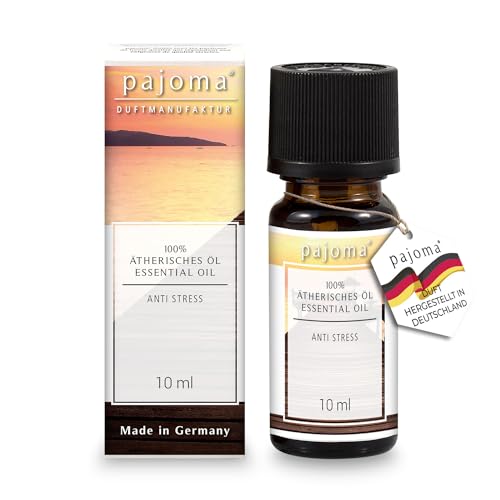 pajoma® Duftöl 10 ml, Anti-Stress | 100% Naturrein Ätherisches Öl für Aromatherapie, Duftlampe, Aroma Diffuser, Massage, Naturkosmetik | Premium Qualität