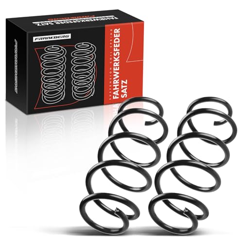 Frankberg 2x Federn Fahrwerksfeder Vorderachse Kompatibel mit Golf V 1K1 2003-2009 Golf VI 5K1 2008-2013 A3 8P7 2008-2013 Octavia II 1Z3 1Z5 2004-2013