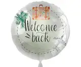Ballon 'Welcome Back' Folienballon Willkommen Rückkehr Party herzliche Begrüßung Heimkehr Reise Urlaub Ballon Made in Germany -ungefüllt, Helium geeignet