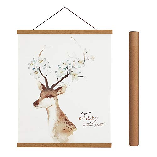 Sanauto A3 Posterleiste Posterleisten Posterschiene, Magnet Magnetische Holz Poster Aufhänger Halter Rahmen Leisten Bild Bilder Bilderleiste Bilderrahmen 30x40 30x45(30cm, Teak)