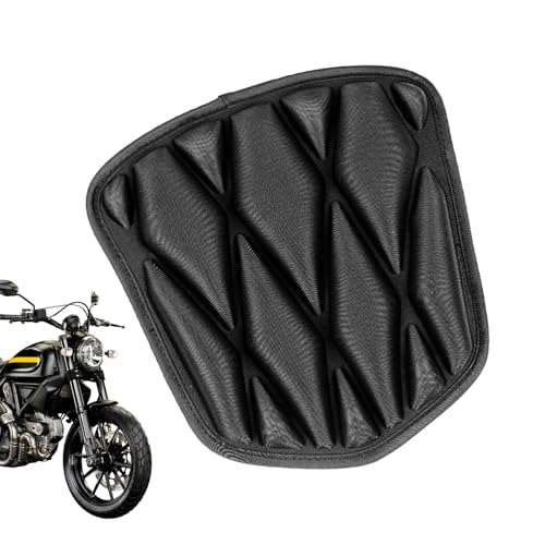 Generisch Motorrad Sitzkissen,Stoßdämpfende Motorrad Komfortauflage | Schockabsorbierend Atmungsaktives 3D-Sitzpolster Für Erwachsene Männer Bei Langen Fahrten