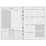 Wochenplaner Einlage A5 6 Löcher, Undatiert 52 Wochen, 1 Woche 2 Seiten mit To do listen Habit-Tracker, Extra Notizen Kontakt, Dicker Papier 100 gsm, Nachfüllpapier für A5 Ordner/Binder 6 Ringe