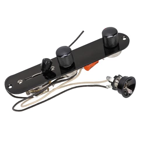 Gitarren-Kontrollplatte, 3-Wege-Schalter, Gitarren-Steuerplatine, E-Gitarre, Ersatz-Potentiometer, Lautstärketonregler, Platte für Gitarre (GE234 (schwarz))