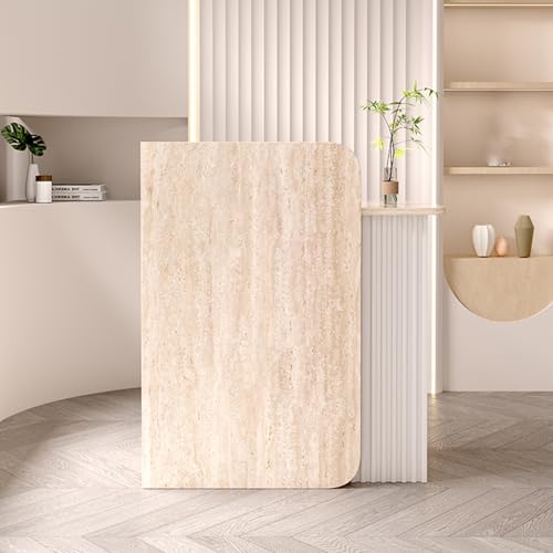 Empfangstheke Rezeption Rezeptionstheke Empfangstresen Mit Computertisch Aus Holz Rezeptionstresen Modern Büromöbel Thekentisch for Supermärkte Convenience Stores Und Hotels(Stone grain white,60x95x45