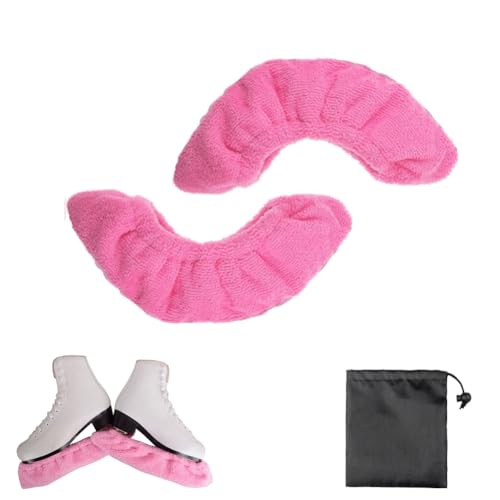 Anyasen 1 Paar kufenschoner für Schlittschuhe, elastische Schlittschuhe kufenschoner Faser schutzhülle für hockeyschlittschuhe und eiskunstlaufschuhe frottee Blade Guard kufenschutz