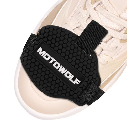 EUIOOVM Motorrad Schuhschutz, Gear Shifter Schaltschutz Pad mit Einstellbarem Elastischem Band, Gummi Motorrad Schuhe Rutschfest & Anti-Fall