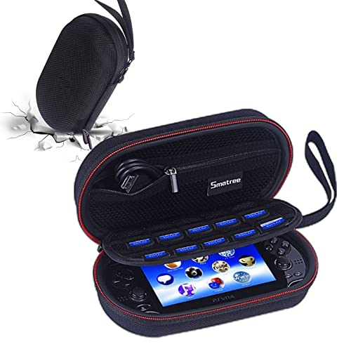 Smatree PS Vita Tragetasche kompatibel mit PS Vita, PS Vita Slim, PSP 3000 (ohne Deckel), Konsole und Zubehör Nicht im Lieferumfang enthalten, Schwarz , P100