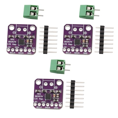 Heevhas MAX98357 Audio Leistungsverstärkermodul I2S Klasse D Filterlose Audioverstärkerplatine für Raspberry Pi (3 Stück)