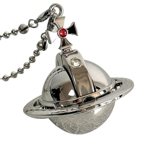 Saturn-Halskettenfeuerzeug, Saturn-Halskettenfeuerzeuge 2-in-1-Anhängerfeuerzeug, nachfüllbares Butan-Feuerzeug mit weicher Flamme, als Geschenk for Männer und Frauen (Brennstoff nicht im Lieferumfang