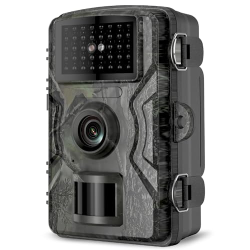 HSSNS Wildkamera, 60MP 4K Video Jagdkamera, 0,1 Sekunden ausgelöste IP66 wasserdichte Wildkamera mit Nachtsicht und Infrarotfunktion zur Tierüberwachung