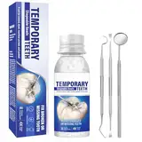 ZahnfüLlung-Kits & Zahnzement, Provisorische ZahnfüLlung, FüR Abgebrochene ZäHne, GroßE LüCken, Zahnkleber Zahnreparaturset, 4 * Dental Tool, 30 Ml Zahnzement