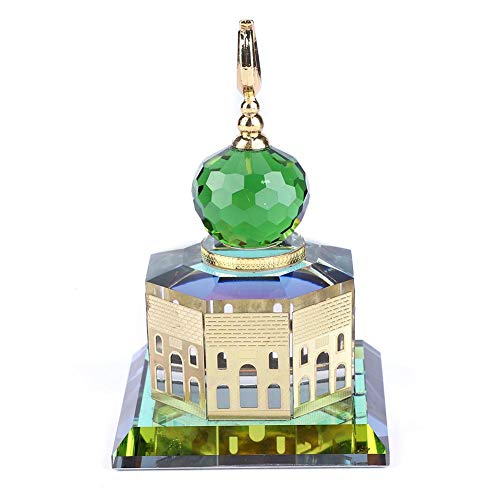 Pssopp Muslimische Kristall vergoldete Al-Aqsa Moschee Miniatur Modell islamische Home Table Decor Schaustück islamische Architektur Handwerk Souvenir Desktop Dekor islamische