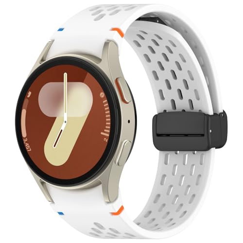 Uhrenarmband Kompatibel mit Samsung Galaxy Watch 7, Silikon Kautschuk Uhrenarmband Damen Herren Ersatzarmband Armband Smartwatch Uhren Zubehör (A, 15X5CM)