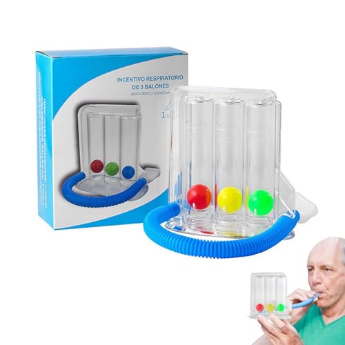 Atemtrainer,Atemübungsgerät,Atemtrainer Lungentrainer,Atemtrainer mit 3 Bunten Bällen,Atemübungen für Lungen,Atemtrainer für Sprachtherapie und Lungenfunktion Tiefatemtrainer