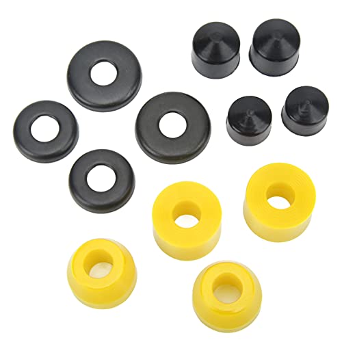 SUNGOOYUE Skateboard-Buchsen-Dämpfungsset, PU-Dämpfung 90A Skateboard-Buchsen Ersatzteil für 4-Rad-Skateboard(Gelb)