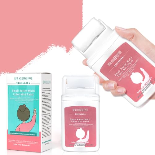 Dawumin Wandfarbe Ausbessern Weiß, 100ml Spachtelmasse Weiß Innen, Farbroller Wandfarbe, Ausbesserungsfarbe für Wände, für Graffiti Kratzer Flecken und Beschädigte Wände (1pc)