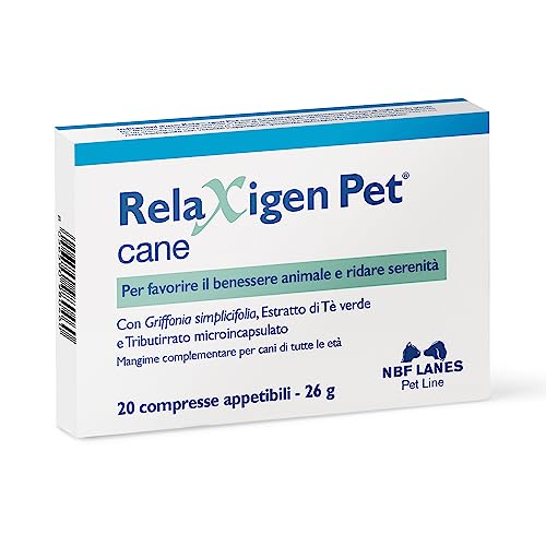 NBF Lanes | Relaxigen Pet Hund, 20 Tabletten zur Förderung des Wohlbefindens und zur Wiederherstellung der Ruhe, für mittelgroße bis große Hunde