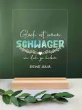 Schwager Geschenke personalisiert - Acryl Geschenk - Geburtstagsgeschenk Schwager, Bester Schwager, Schwager Geschenk