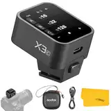 Godox X3C X3-C Drahtloser Blitzauslöser für Canon, 2.4G TTL Blitzsender mit Touchscreen, TTL Unterstützung Auto/Manuell/Multiblitz, Eingebauter Lithium Akku, Hochauflösendes OLED Display