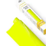 POLI-FLEX® TURBO® - Transferfolie für Textilien - Flexfolie zum Aufbügeln, Plotterfolie für DIY Shirts, Neon Gelb matt, 30,5 cm x 122 cm