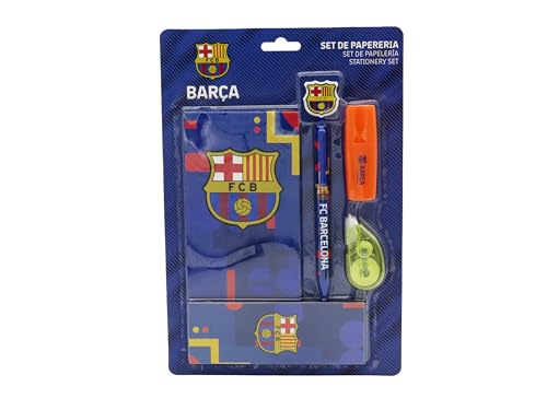 CYPBRANDS FC Barcelona, Schreibwaren-Set, Schulmaterial, Schreiben, Barça, offizielles Produkt