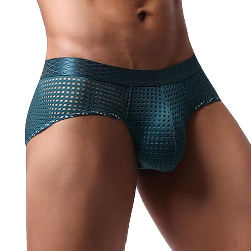 Eauptffy Herren-Strings Mesh Sexy - Unterwäsche für Männer Tanga Slips Große Größen Unterhosen Netz Thongs Atmungsaktiv Sissy Höschen Low Rise Dessous Reizwäsche Bikini Brief