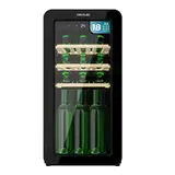 Cecotec Weinkühlschrank 18 Flaschen Retro Bolero Grandsommelier Origin 18 Hit Black. Schwarz mit LED-Steuerung, Temp. 5-20ºC, Kompressor, NoFrost, Holzregale, Innenbeleuchtung, Belüftung