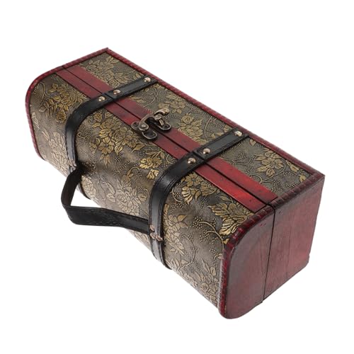 FUNOMOCYA Holzbox Mit Deckel Für Wein Aufbewahrungsbox Aus Holz Weinlieferant Mit Trageseil Für Weinliebhaber Und Haushaltsdekoration