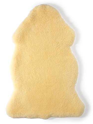 Hofbrucker Baby-Lammfell Naturform/Lammfellauflage Premium Qualität/medizinisches Baby-Fell waschbar/echtes Lammfell für Kinderwagen, Buggy, Krabbeldecke, Babybett