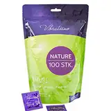 VIBRATISSIMO Kondome Nature 100er Pack I Premium Box extra feucht I für Men I dünne Wandstärke & Naturfarben I Verhütung Männer I b=53 mm