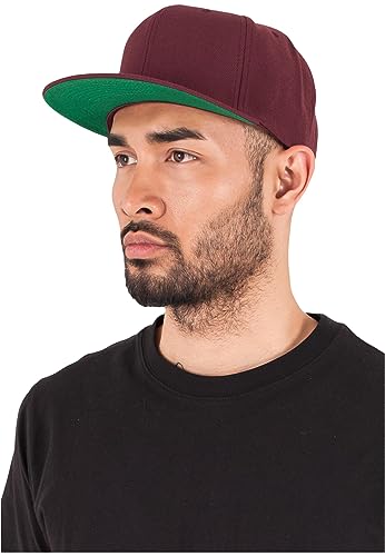 Yupoong Unisex Classic Snapback Cap Kappe, maroon, Einheitsgröße