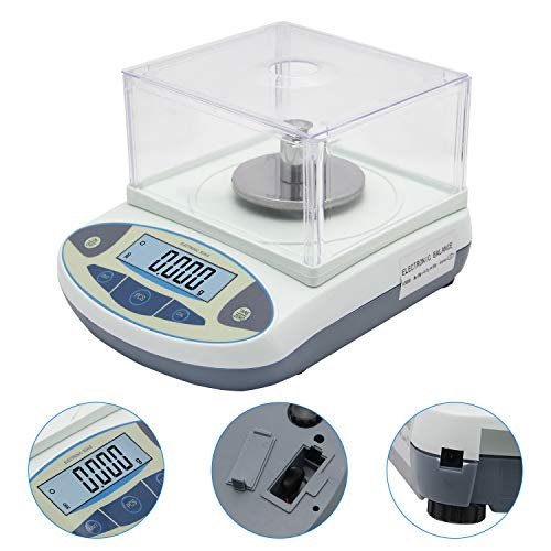 Bonvoisin 0,001 g Elektronische Analysenwaage Hochpr?zises Labor Laborwaage 1 mg Pr?zisionswaage Wissenschaftliche Waage Schmuckwaage Gold Küchenwaage Waage mit Windschutzscheibe (500gx0,001g)