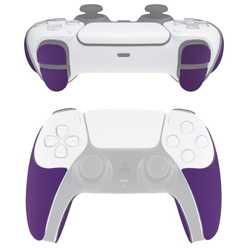 eXtremeRate PlayVital Grip Sticker für ps5 Anti-Rutsche Professionale strukturierte Gummipads Griffpolster Aufkleber Skin für ps5 Controller(Armored Edition-Lila)