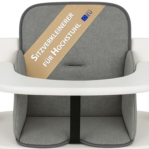 Sitzverkleinerer für Hochstuhl Baby Sitzkissen Stuhl - Kinder Sitzauflage für Hauck und Stokke Kinderhochstuhl High Chair Cover für Kinderstuhl Babystuhl und Hochstühle Grau