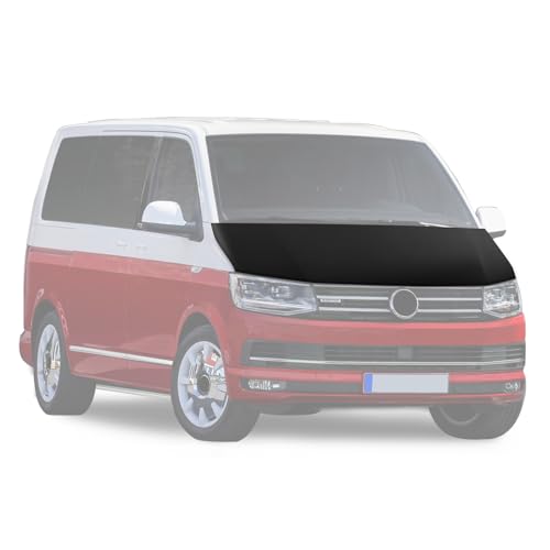 Haubenbra Steinschlagschutz Kompatibel mit VW T6 T6.1 2015-2022 Schwarz Haubenabdeckung Auto Bonnet Bra NAPPA Leder - Schwarz