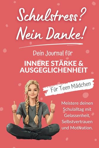 Schulstress? Nein Danke! Journal für Teen Mädchen ab ca. 10 Jahre.: Meistere deinen Schulalltag mit Gelassenheit, Selbstvertrauen & Motivation.