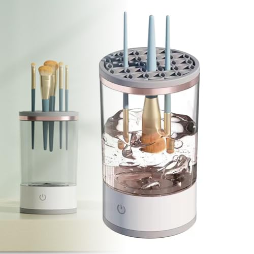 BOBVB Make-up-Pinsel-Reiniger-Set, professionelle Make-up-Pinsel-Reiniger-Trockner-Maschine, 8 W Make-up-Pinsel-Reiniger, Kosmetikmaschine, kosmetisches Make-up-Pinsel-Reinigungswerkzeug zum Waschen