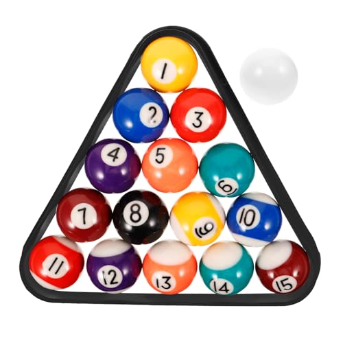 Toddmomy Mini Resin Billardkugeln,Mini Pool Ball Billard Set 32mm Umweltfreundliche Billard Kugel Set für Kinder Partyspiele zu Hause