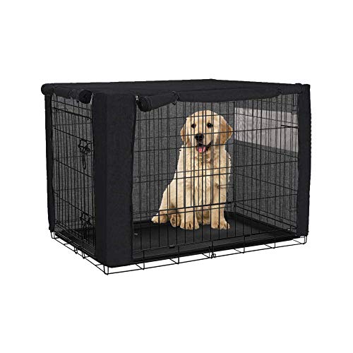 Chengsan Hundekäfig-Abdeckung für Drahtkäfige, strapazierfähiges Polyester, winddicht (Nur Abdeckung, 122 cm)