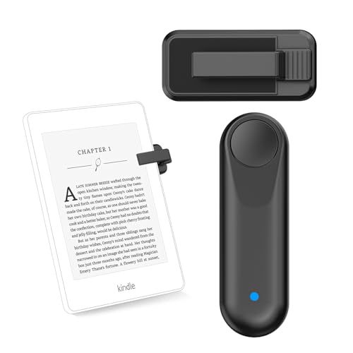 Inncarvs RF Fernbedienung zum Seitenwenden zum Lesen für Kindle,iPad,iPhone,Android Tablets,E-Book Comics Lesen Romane,Schwarz